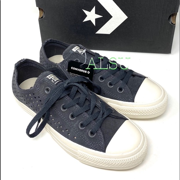Converse Ctas Suede Low Top Almost Black Women’s - Picture 9 of 11